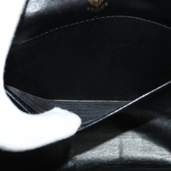 GUCCI Shoulder Bag Leather Black Gold Auth 140948 - Picture 12 of 16